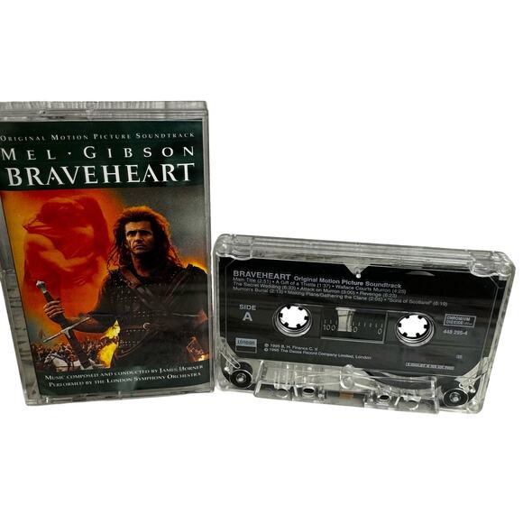 Mel Gibson Braveheart 1995 Original Film Production Cassette Tape Vtg Soundtrack - Picture 1 of 6